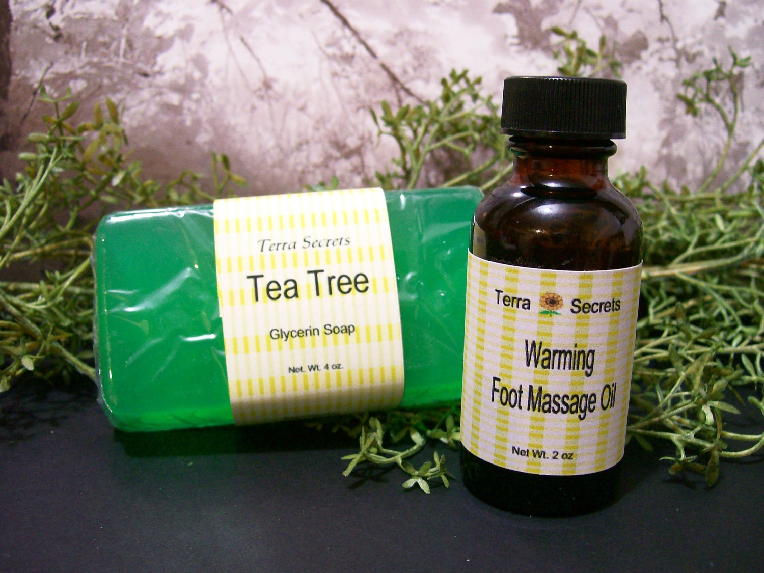 Tea Tree Soap and Warming Foot Massage Oil Set Closing Sale