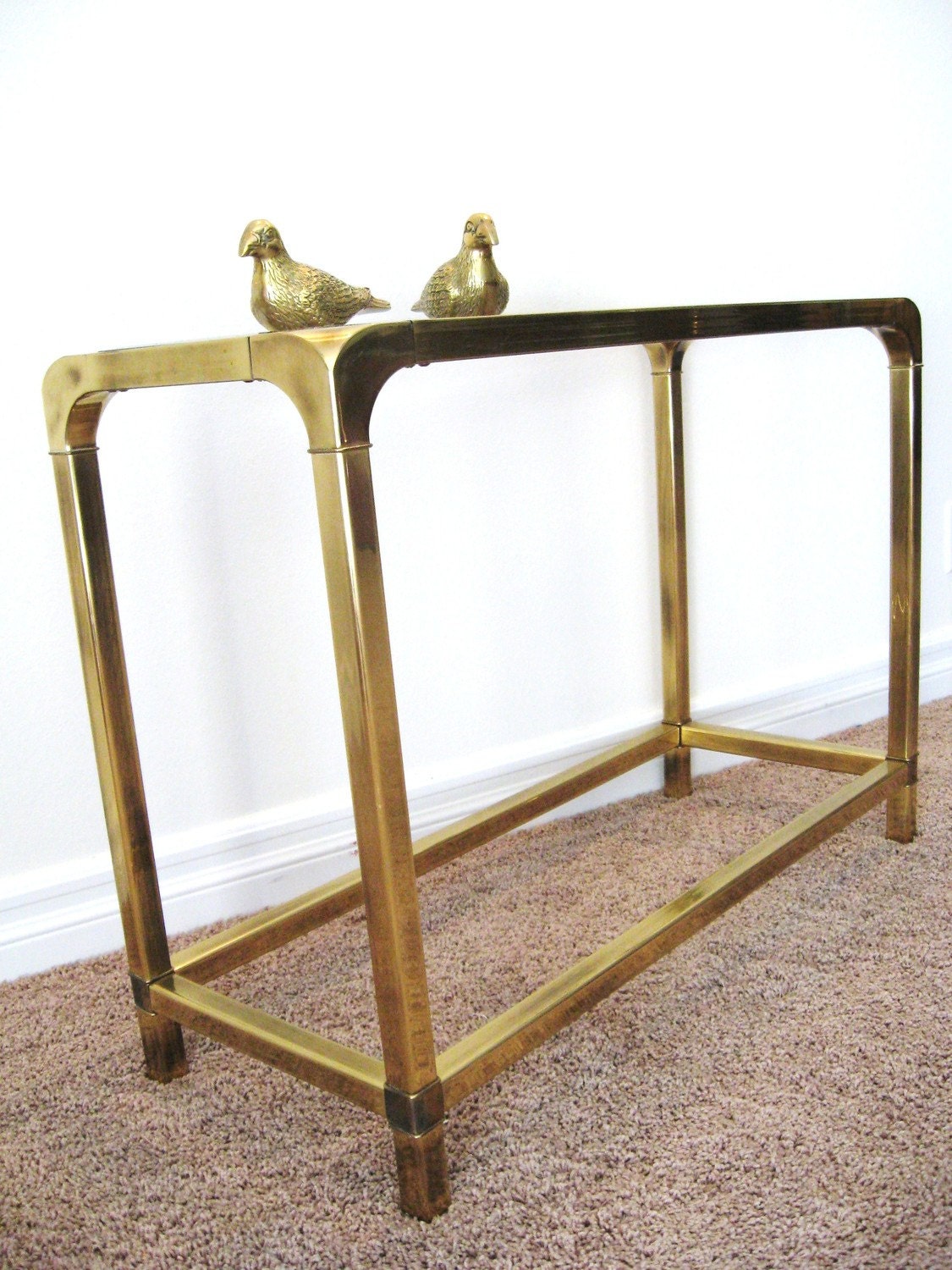 MID CENTURY Credenza Console Table by MASTERCRAFT with Antiqued Bronze Finish