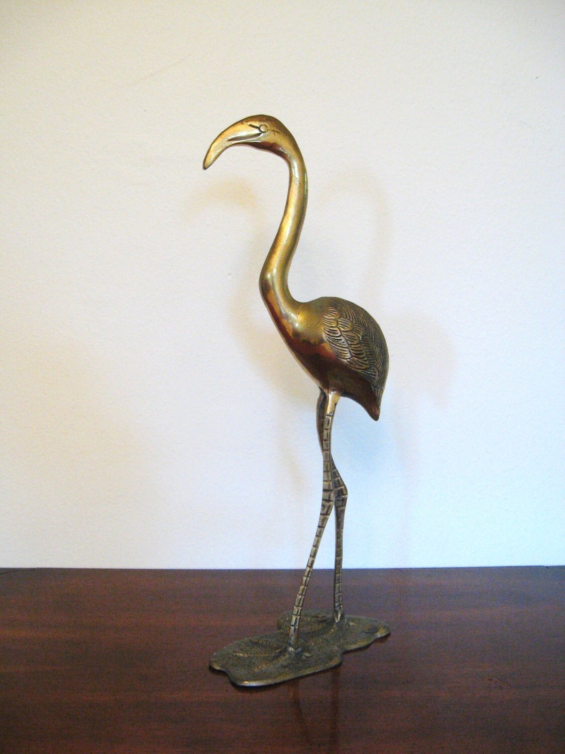 Vintage BRASS FLAMINGO Bird Figure By Fabulousmess On Etsy