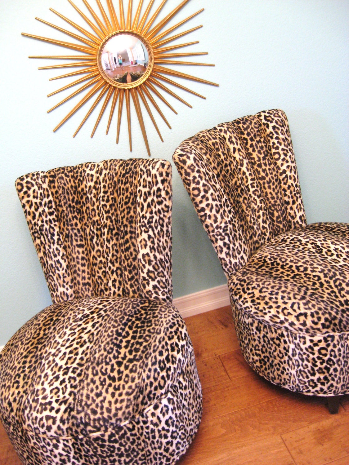 MID CENTURY MODERN Hollywood Regency Vintage Leopard Slipper Chair