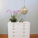 Vintage HOLLYWOOD REGENCY Pierced BRASS Orb Hanging Lamp