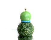 Pepper Mill: Green Hand Painted Pepper/Salt Grinder