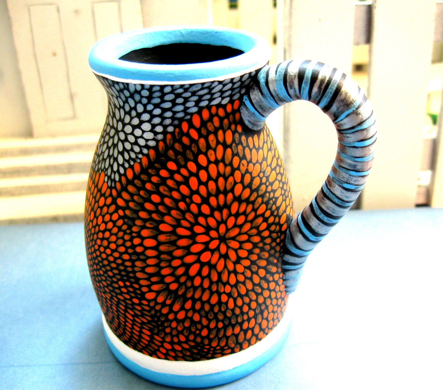 CLEARANCE Tiny Hand Painted Pitcher