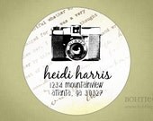 Address Label, Shop Sticker, Gift Tags - Diana Camera