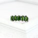 Chrome Diopside Vine Ring: Sterling Silver and Chrome Diopside - size 6, five stone, emerald green, oval, mother's ring, anniversary band
