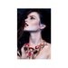 Reserved - Red agate and copper chains Waterfall statement necklace