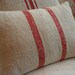 Vintage GRAINSACK PiLLoW Cottage Paris Shabby Chic Red Stripe 11x16 Insert