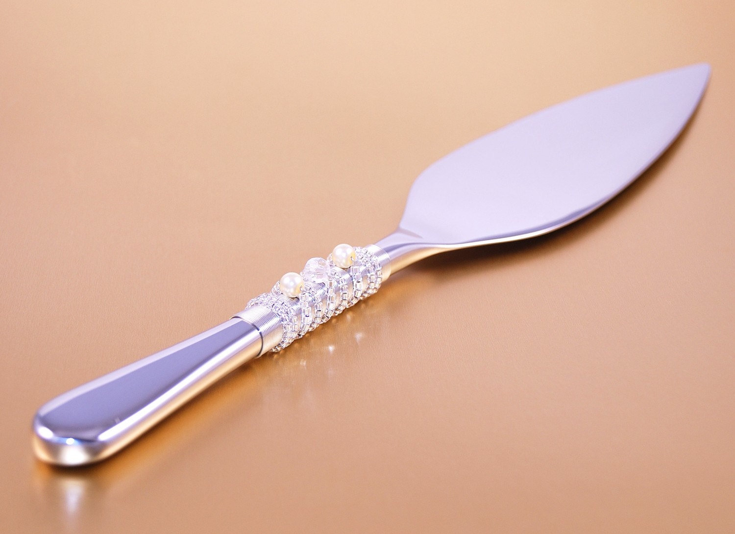 Modern Cake Knife And Server All In One - Unique Housewarming, Birthday And Hostess Gifts - CUSTOMIZE YOUR COLORS