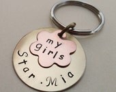 My Girls - Hand-Stamped Keychain- Personalized Keychain - Custom Names - K 6