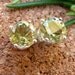 Lemon Quartz Stud Earrings, Sterling Silver with Genuine Gemstones, 8mm