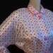Vintage 70s Raincoat / Polka Dot Vinyl Rain Coat / S M L / Nos Dead Stock