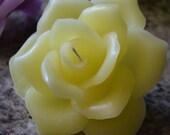 Wedding Light Yellow rose candle taper