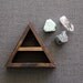 Stone Set and Triangle Wood Curio Shelf - Crystal Mineral Set Number 6