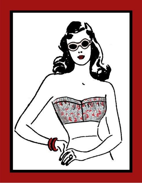 Vintage Sewing Pattern Mary Anne Bandeau PDF Printable Copy 31 Bust Size Small Depew 2011 -INSTANT DOWNLOAD-