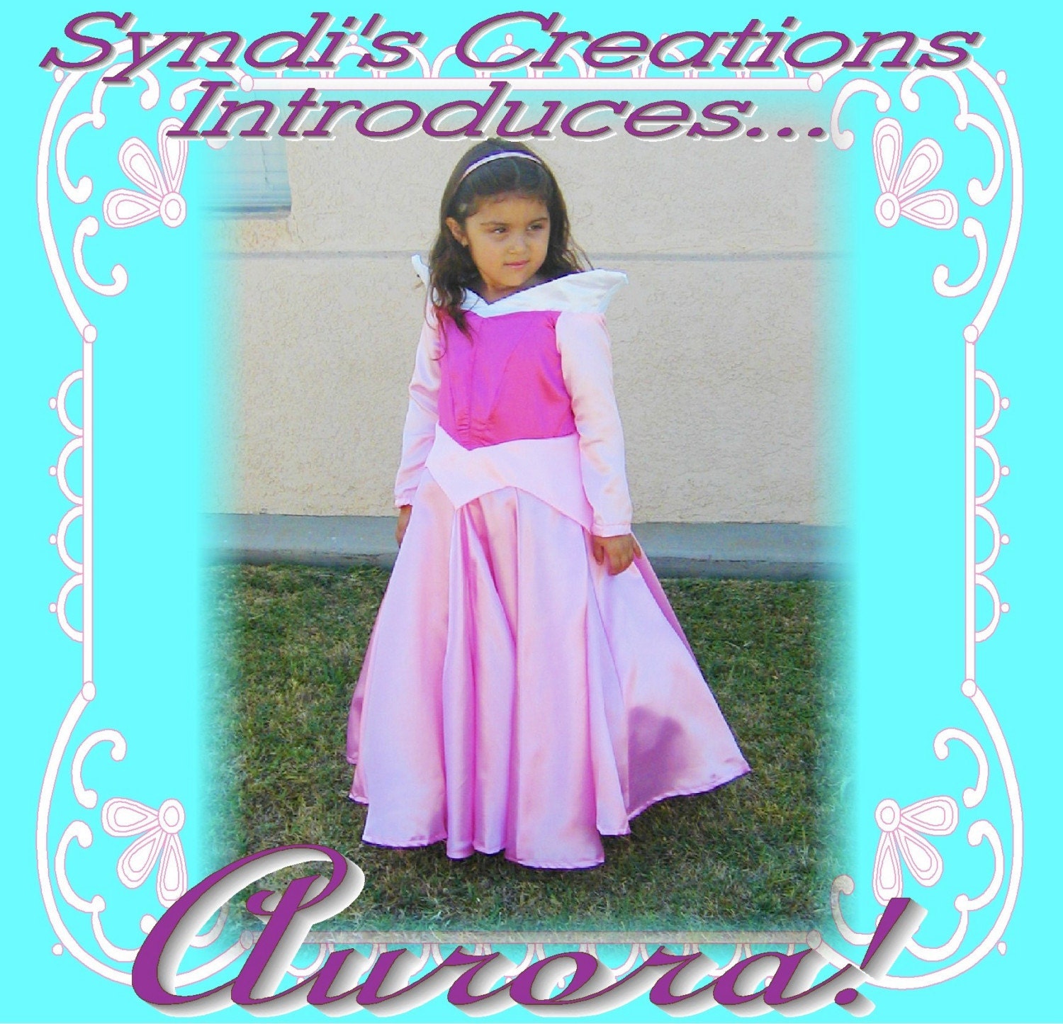 Aurora Sleeping Beauty Custom Boutique Dress Up Costume - Size 4/5