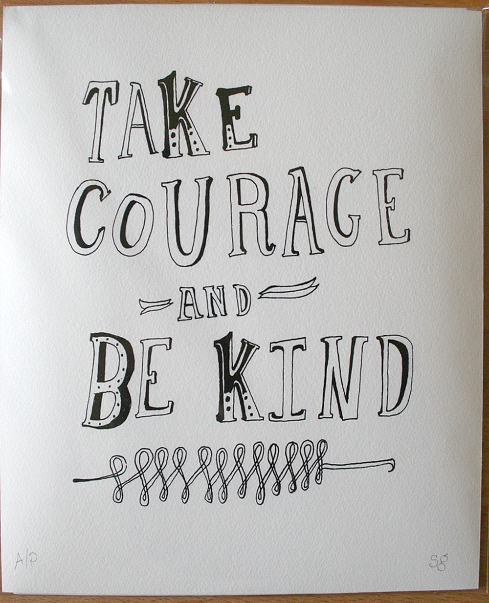 Take Courage and Be Kind (Black)