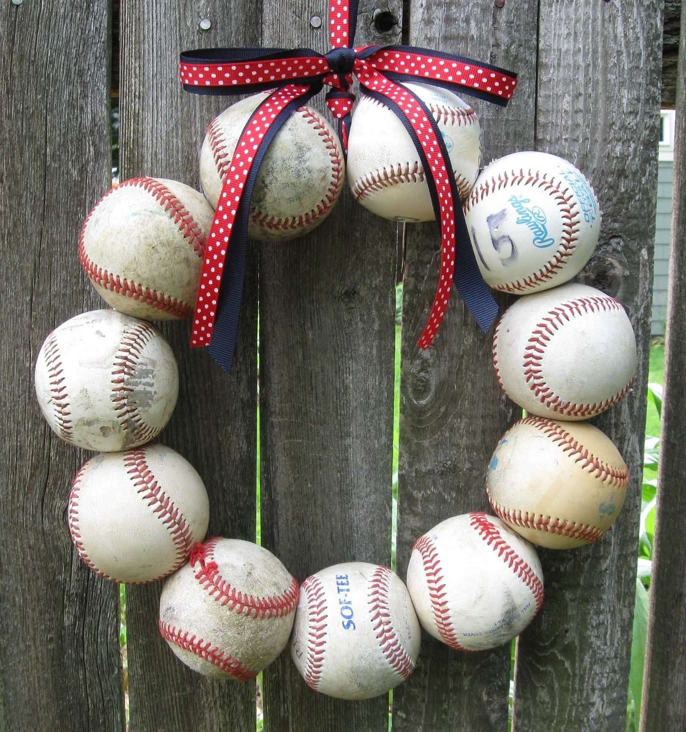 Boston Red Sox, LA Angeles of Anaheim, Cleveland Indians Baseball Love Wreath - no hat or letter