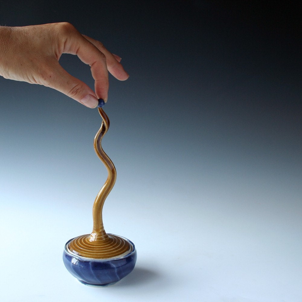 Lively Lidded Vessel, US Shipping Free, blueberry, honey, water.