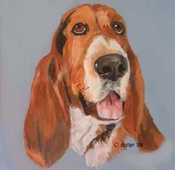 Basset Hound half gallon treat jar