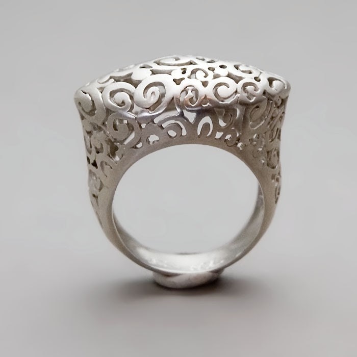 Sterling Silver Ring - Crown Lace Ring - Handmade Sterling Silver Filigree Jewelry