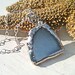 Water View - Rare Cornflower Blue Sea Glass Stained Glass Pendant Necklace