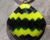Fused Glass Pendant: Duck, Duck, Go