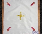 Embroidered Silk Altar Cloth for Imbolc