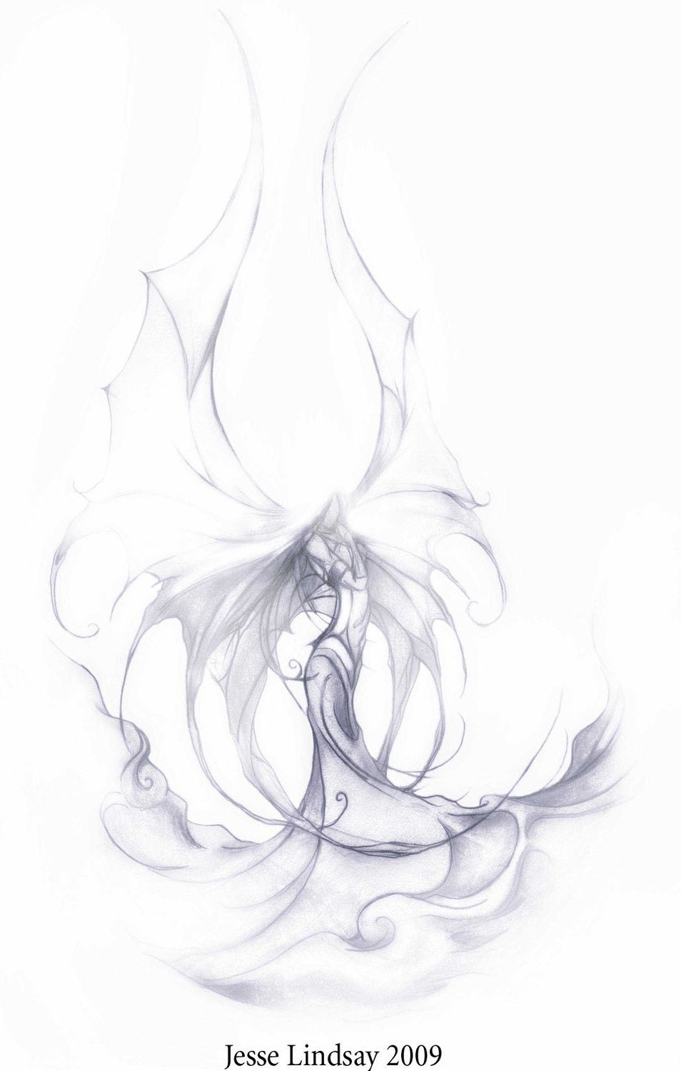 Ghost Fairy 11 x 17 inch print by Jesse Lindsay