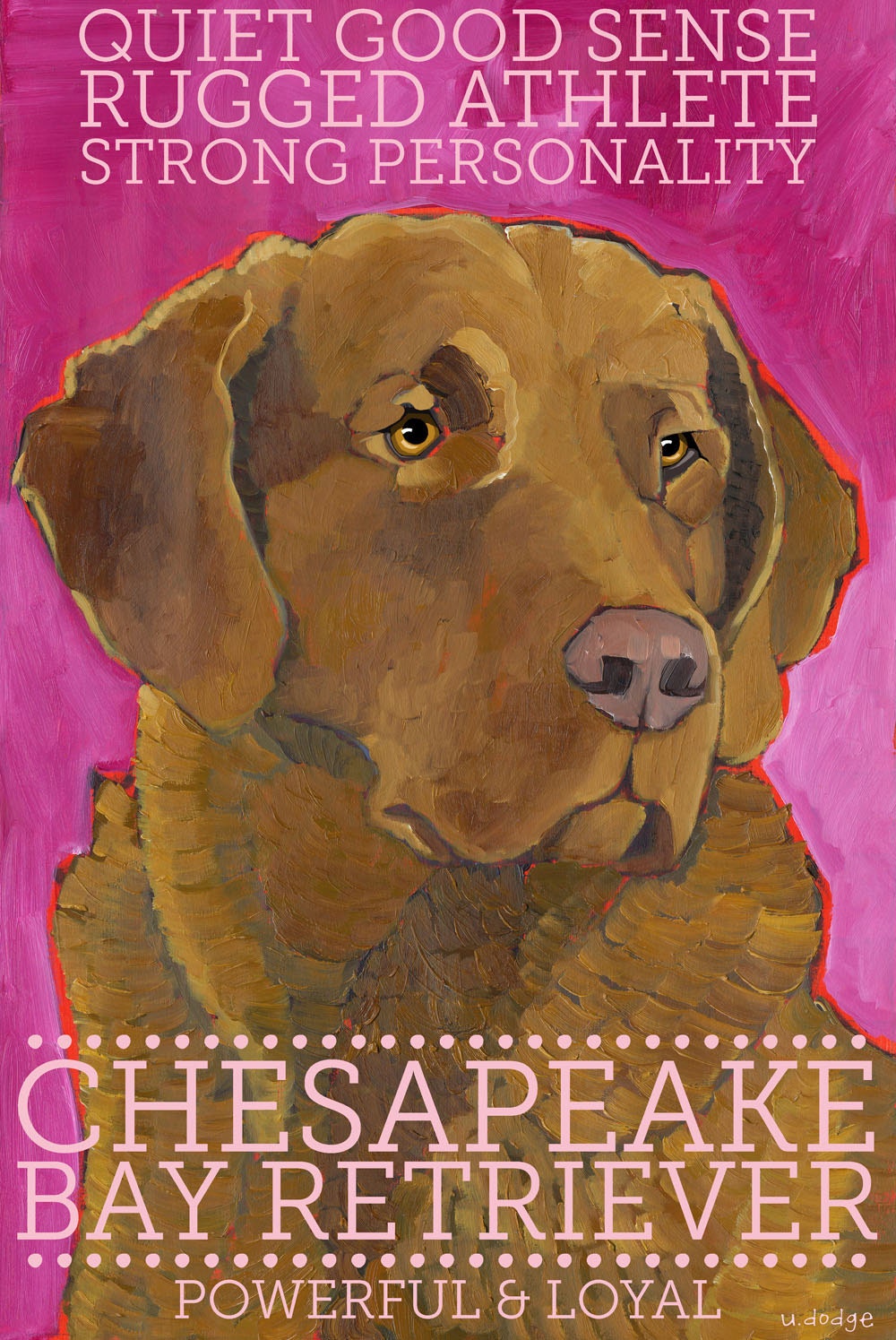 Chesapeake Bay Retriever No. 1 - Art Poster 13x19" from original oil painting