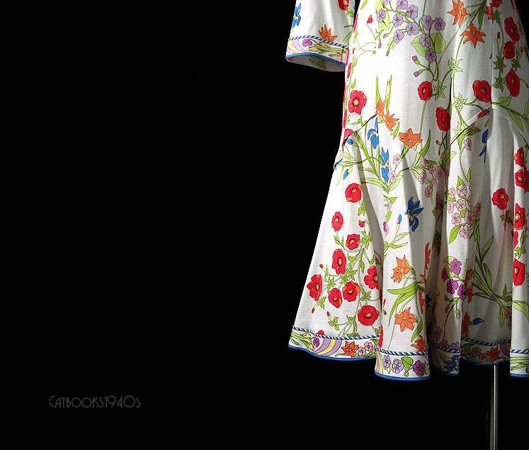 RESERVED - Vintage Averardo Bessi Dress - Summer Floral Designer Dress Signed M