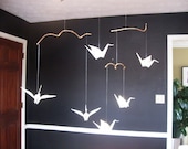 Large Musical Origami Crane Mobile with  Zen Spirits