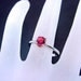 5MM Round Natural PINK Tourmaline Solitaire Set in 14K White and Rose gold Available in all colors