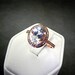 AAA White Topaz 3.55 Carats 10 X 8m. in a 14k ROSE gold ring with diamonds (.32ct) Ring 1133