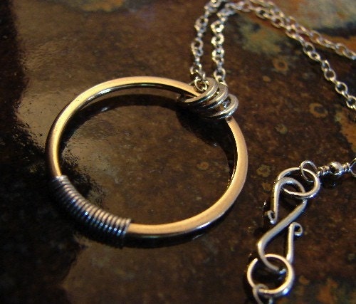 Golden Circle w/sterling silver wrap