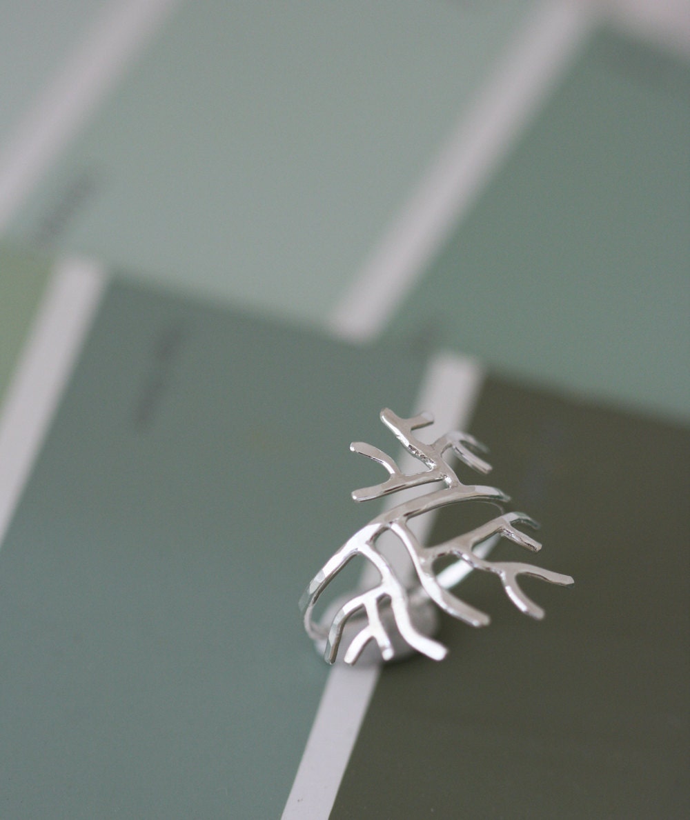 Silver Branch Ring - Sterling Silver Ring