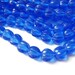 25 pcs cobalt blue czech medium glass melon beads, 7mm