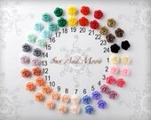 Resin Cabochons - 20pcs - 18mm Rose Flower Cabochons - Mix and Match Your Choice of Colorful Resin Flowers - 18RFR