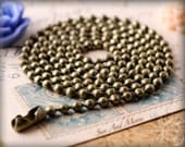 100 ECONOMICAL Antique Brass Chain Necklaces - Vintage Bronze Ball Chain from SuN And MoON - 2.4mm - EBBC