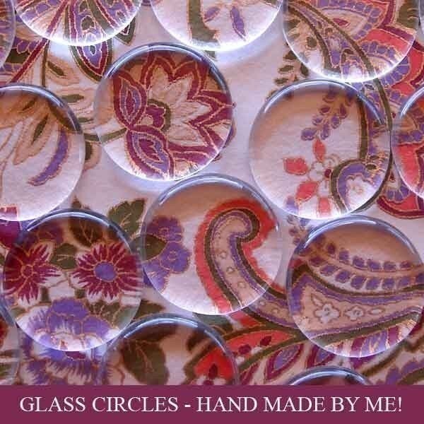 10 1 Inch Hand Made Glass Circles - Another Sun and Moon Etsy Exclusive - Perfect Size for Petite Pendants