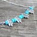 Sleeping Beauty Turquoise Rondelle Sterling Silver Satellite Chain Necklace