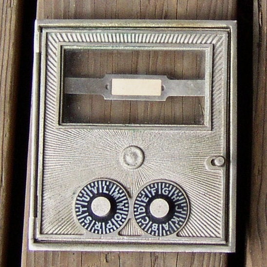 Vintage PO Box DOOR, metal, numbers, glass, collectible