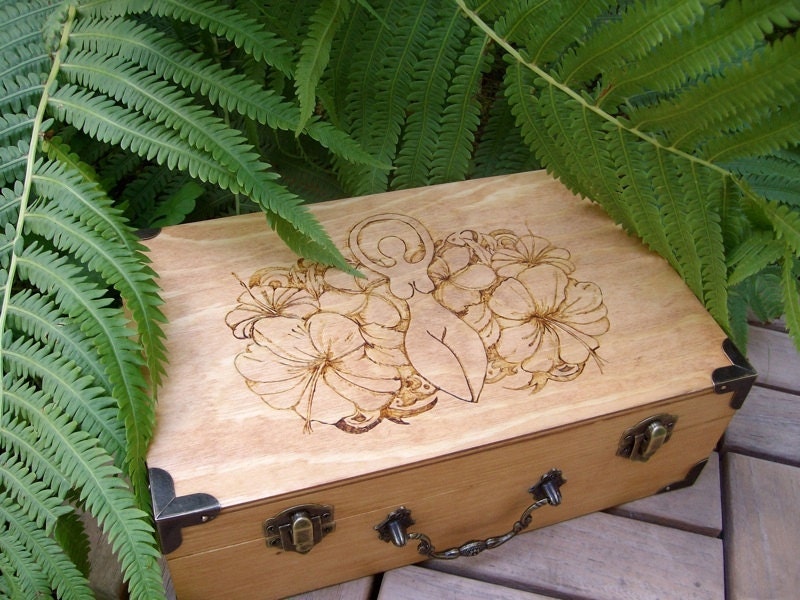 Made to Order Goddess Standing Among the Flowers Wood Altar Box Small