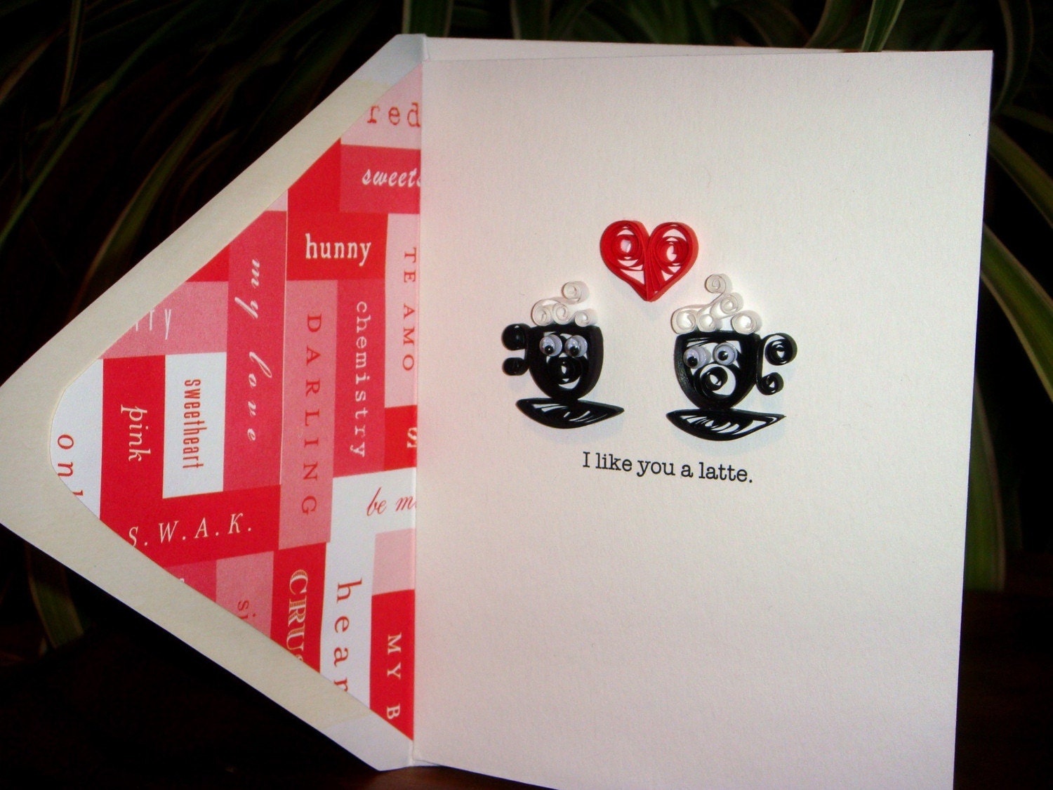 I like you a Latte Coffee Cup Card - Unique Greeting Card