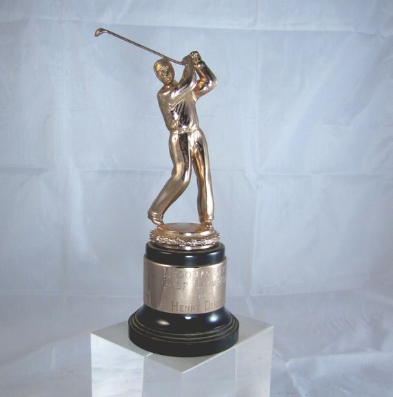 Vintage 1950s Golf Trophy Medomak Camp by ChaseAndScoutDesign