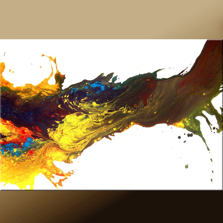 Abstract Art Painting -36" Original Contemporary Art on Canvas by Destiny Womack - dWo - Waves of Euphoria