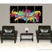 4pc Abstract Canvas Art Painting - 72x36 Contemporary Original Modern Art by Destiny Womack - Ready to Ship - dWo - Rejoice