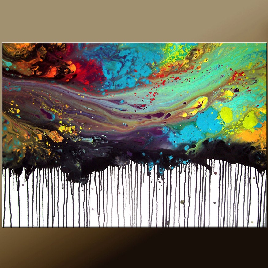 ABSTRACT Modern Art Painting - Original Custom Made to Order Modern Contemporary Fine Art Painting by Destiny Womack - dWo -36x24