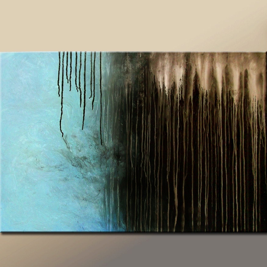 Modern Abstract Paintings - 36" Original Contemporary Art on Stretched Canvas by Destiny Womack - dWo - SHADOWS On Sale