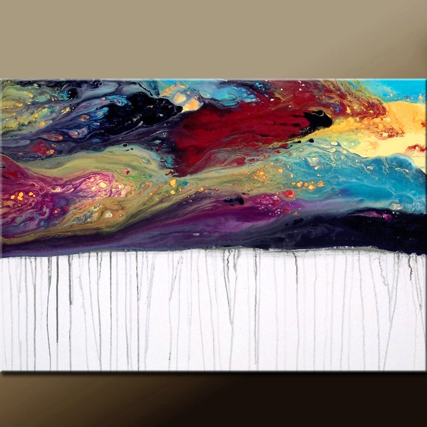Canvas Art Painting 36x24 Abstract Original Contemporary Fine Art by Destiny Womack - dWo - Edge of Reality