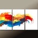 3pc Abstract Canvas Art Painting - 72x36 Contemporary Original Modern Art by Destiny Womack - dWo - Wave of Emotion